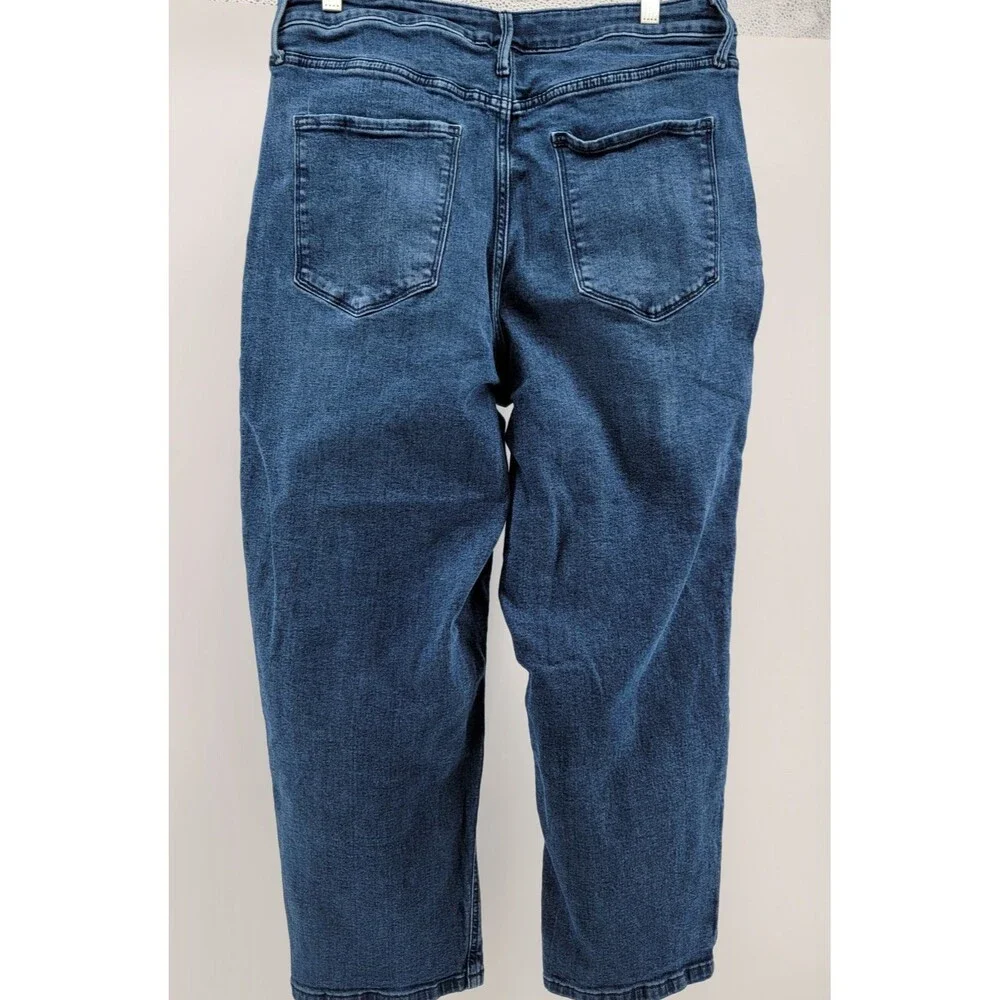 Simply Vera Vera Wang High‎ Rise Straight Crop Jeans Womens Size 14